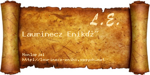 Laurinecz Enikő névjegykártya